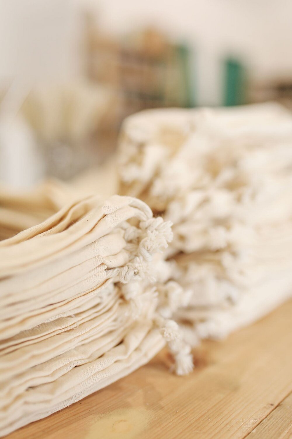 Fresh folded cotton towels